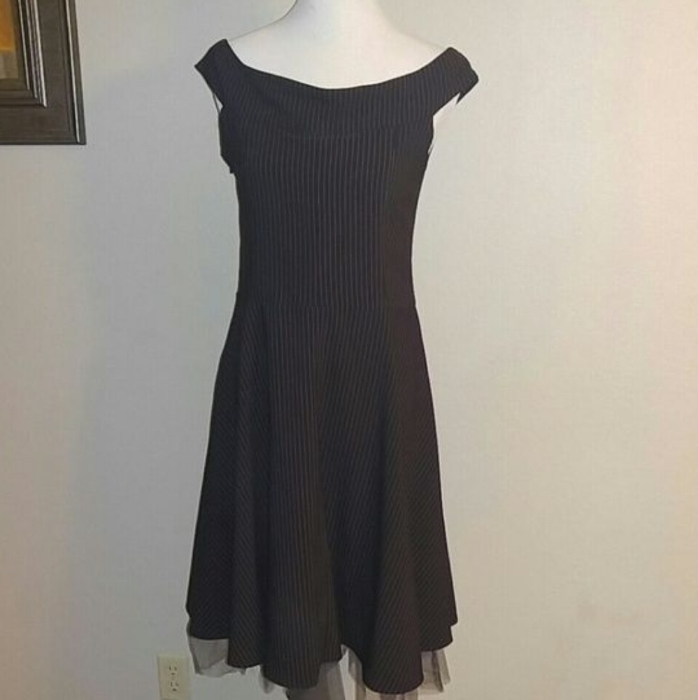 Morbid threads med vintage pinstripe swing dress